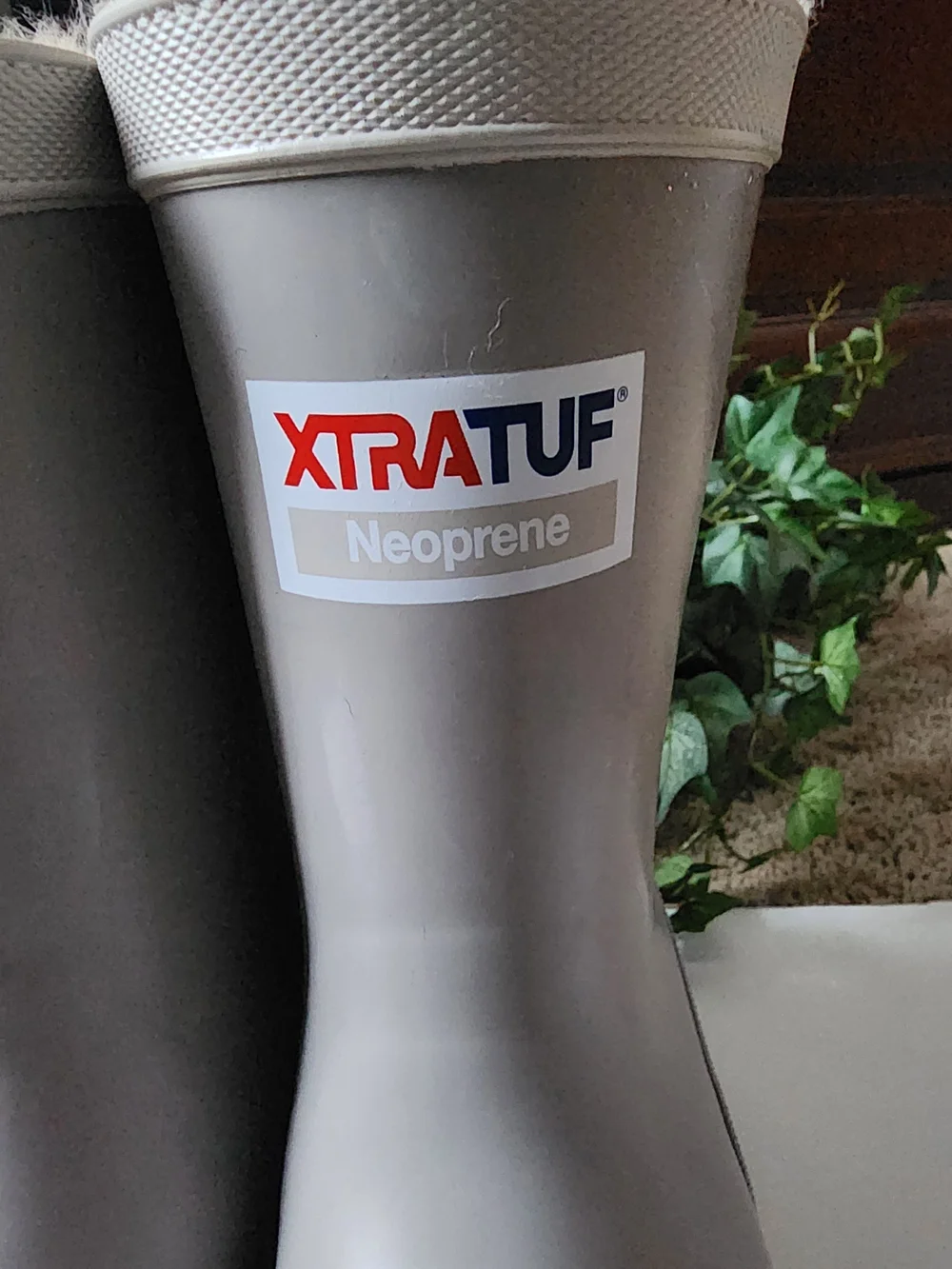 XTRATUF Men’s Fleece Lined Light Gray Neoprene Waterproof Rain Boots